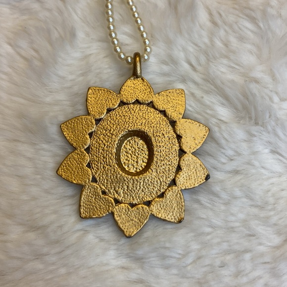 💜Gold Tone Boho Pendant Necklace - Picture 4 of 6